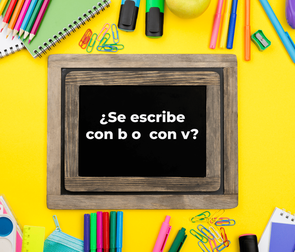 Pizarra con dudas de ortografía
