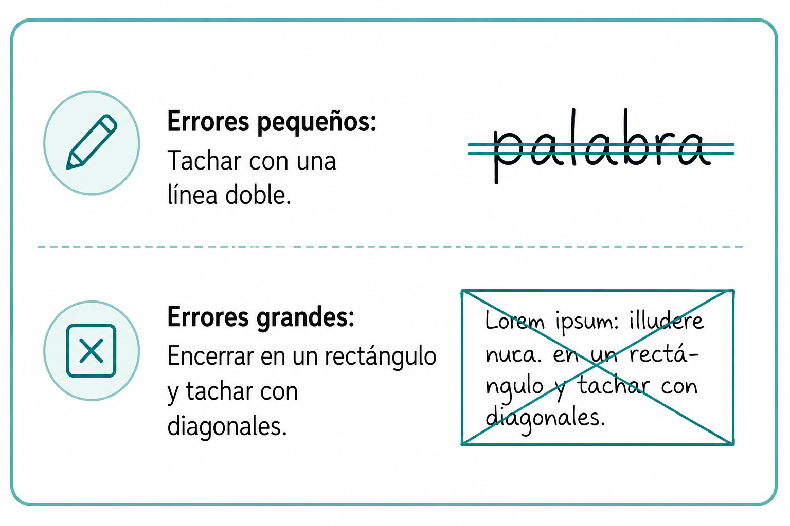 Aprende a tachar exámenes PCE