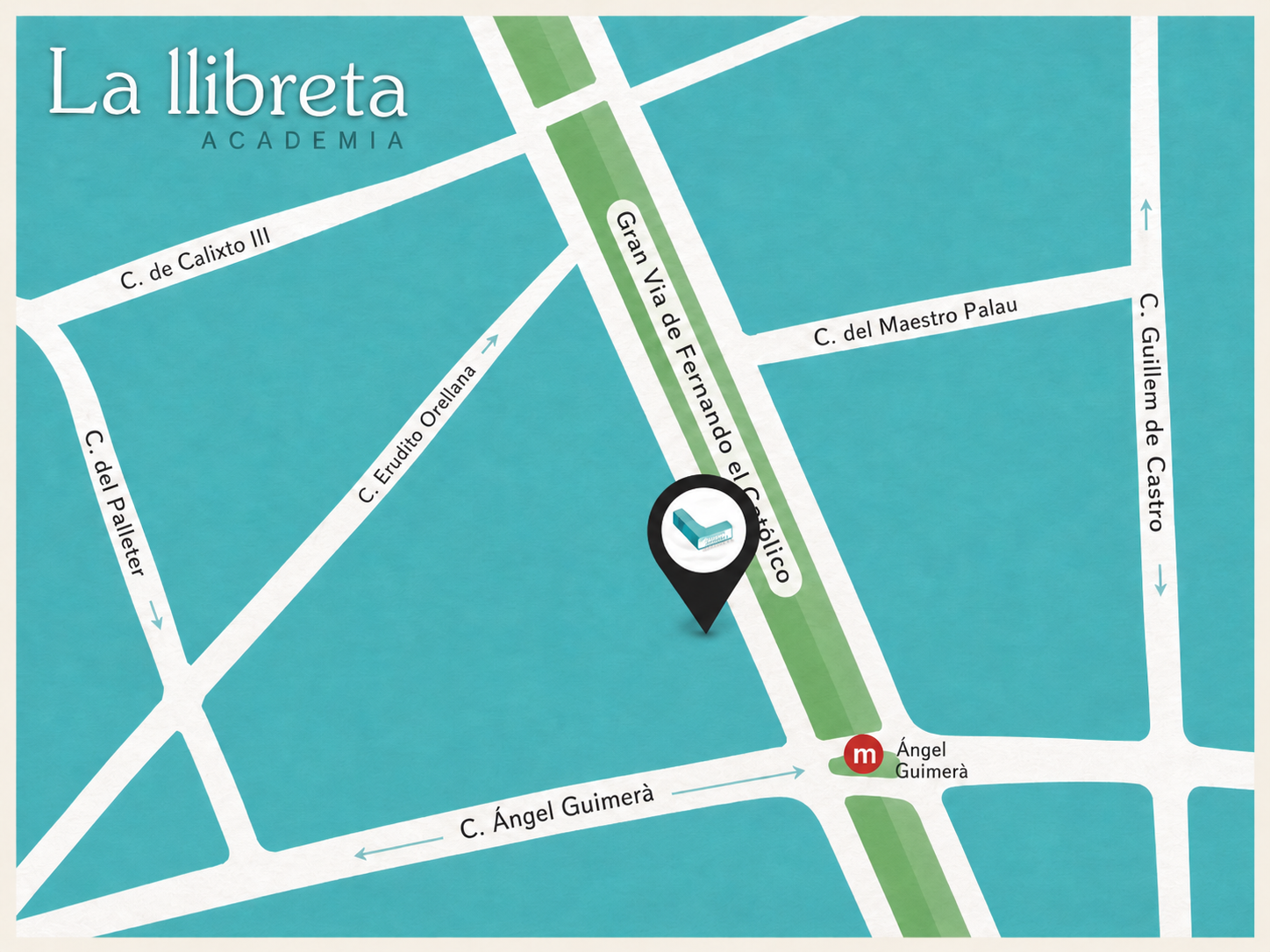 Mapa de ubicación de Academia La Llibreta