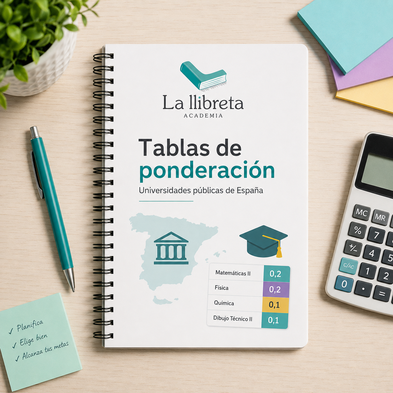 Tablas de ponderación de las universidades públicas españolas
